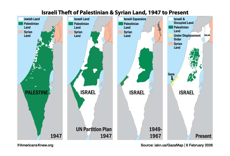 Shrinking Palestine Map Card