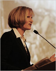Alison Weir speaking in Greenwich, CT