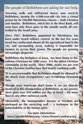 Back of Bethlehem card