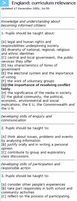 curriculum page