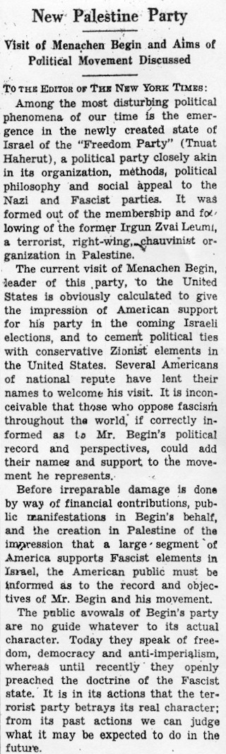 first column of Einstein's letter
