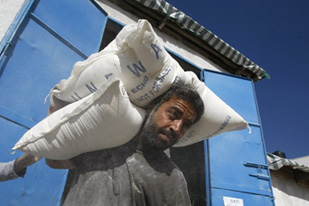 The delivery of essential aid to Gaza has been stemmed by the Israeli blockade [AFP]