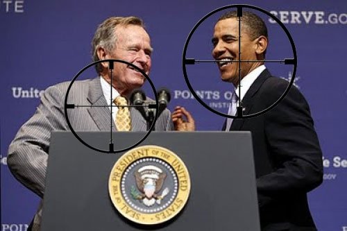 Bush Sr. & Obama in crosshairs