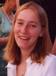 Rachel smiles