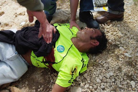 Thirty-year-old Basem Ibrahim Abu Rahmeh died when an Israeli soldier shot a teargas canister at him while Abu Rahmeh participated in a demonstration against Israeli confiscation of Palestinian farmland.